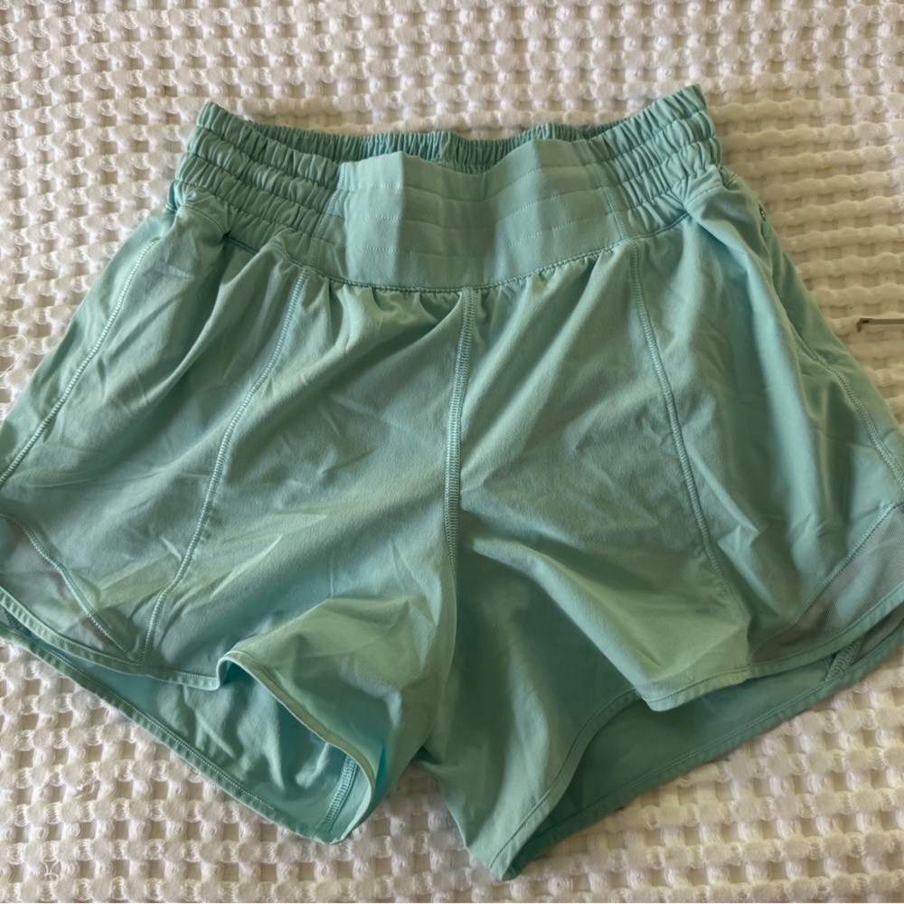 Lululemon Light Blue Hotty hot Shorts 4” size 4